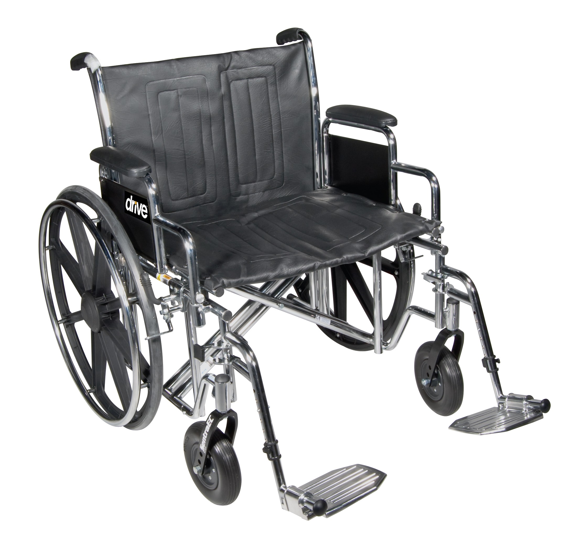 Drive Medical Bariatric Sentra Ec Heavy Duty Wheelchair 24in Seat Width.450lbs Weight Heavy Item *…