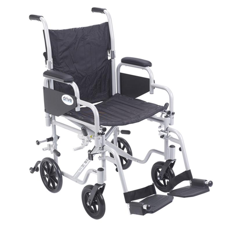 Poly Fly Light Weight Transport Chair Wheelchair With Swing Away Footrests, 18" Seat * Drive Medical…
