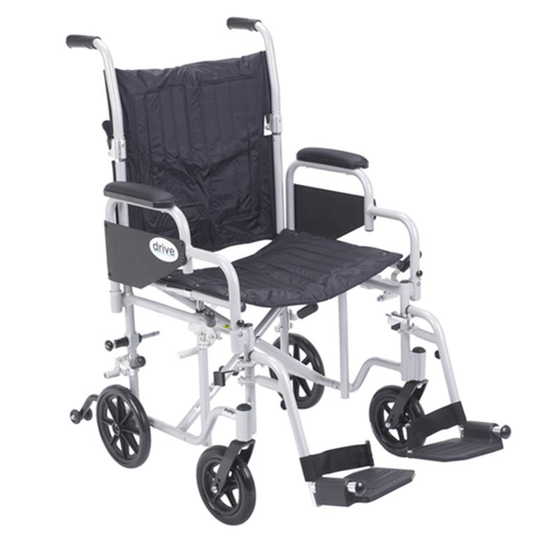 Poly Fly Light Weight Transport Chair Wheelchair With Swing Away Footrests, 20" Seat * Drive Medical…