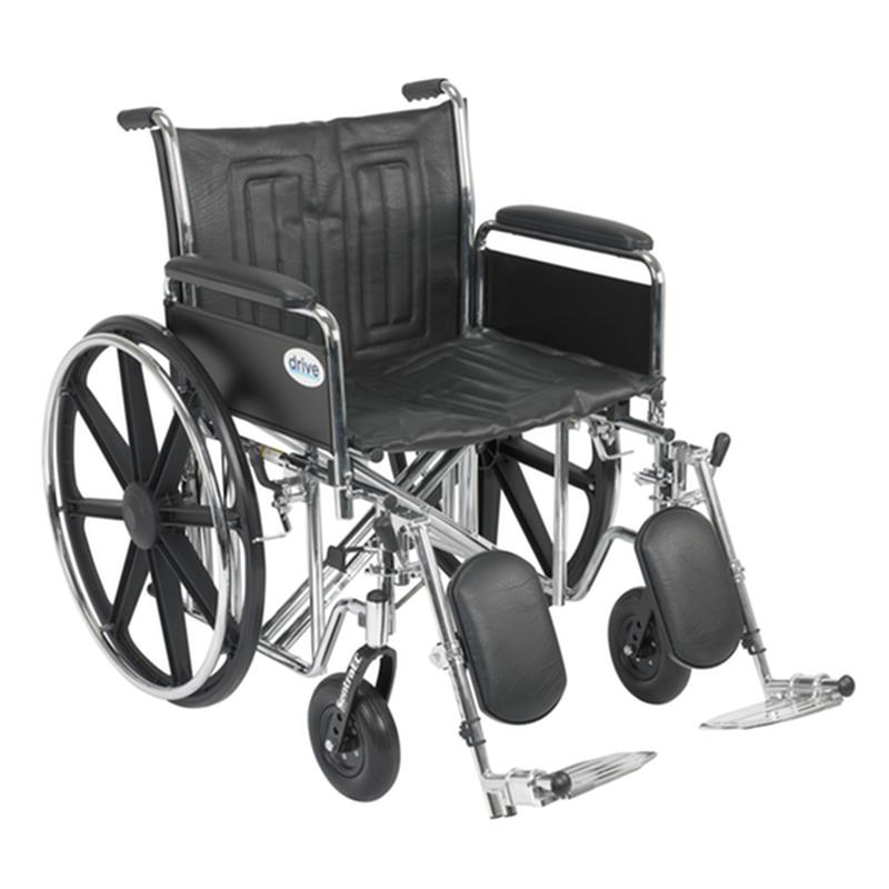 Sentra Ec Heavy Duty Wheelchair, Detachable Full Arms, Elevating Leg Rests, 22" Seat * Drive Medical…
