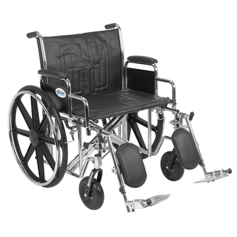 Sentra Ec Heavy Duty Wheelchair, Detachable Desk Arms, Elevating Leg Rests, 24"Seat * Drive Medical…