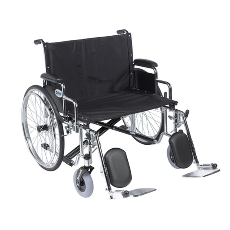 Sentra Ec Heavy-Duty Wheelchair 26" Seat W/Detachable Desk Arm & Elevated Leg Rest 700lbs * Drive…