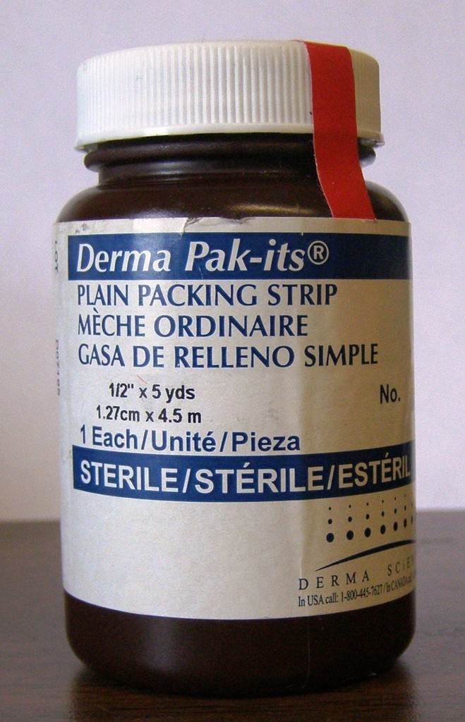 Pak-Its Packing Gauze Without Insert, Plain, 1/2in X 5yds
