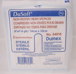 Tracheotomy/Drain Sponge Non-Woven 4" X 4",6ply