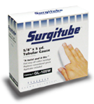 Surgitube Tubular Gauze 5/8" X 5yd Size 1 Small Finger/Toe White Unique Knit Can Be Sterilized