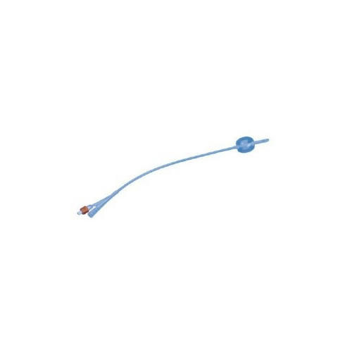 Foley Catheter 2-Way Coude-Tip 28fr 30cc Silicone-Coated Large Smooth Eyes Sterile Latex Dispo