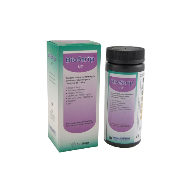 Biostrip U7 Urinalysis Reagent Strip For Leukocyte Nitrate Blood Ph Protein Ketone & Glucose