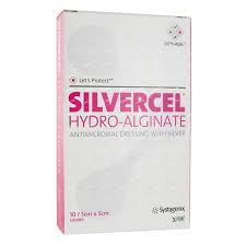 Silvercel Hydro-Alginate Antimicrobial Dressing With Silver 5cm X 5cm
