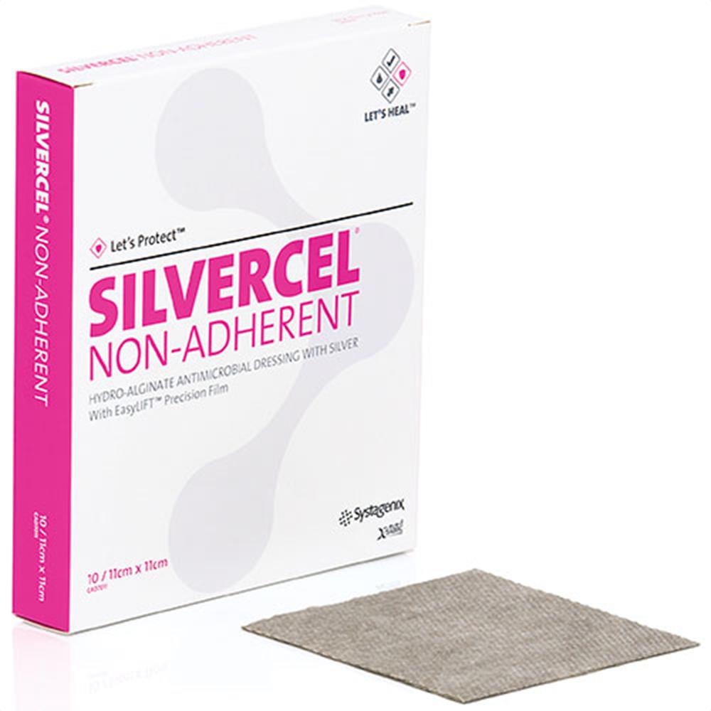 Silvercel Non-Adherent Hydro-Alginate Antimicrobial Dressing With Silver 11cm X11cm