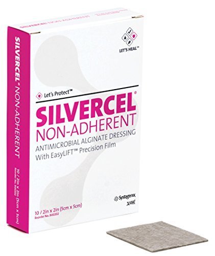 Silvercel Non-Adherent Hydro-Alginate Antimicrobial Dressing With Silver 5cm X 5cm