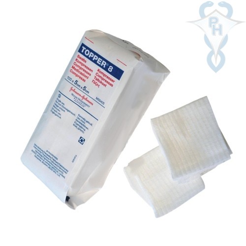 Topper 8 Swabs (4 Ply, Non-Sterile) 5cm X 5cm