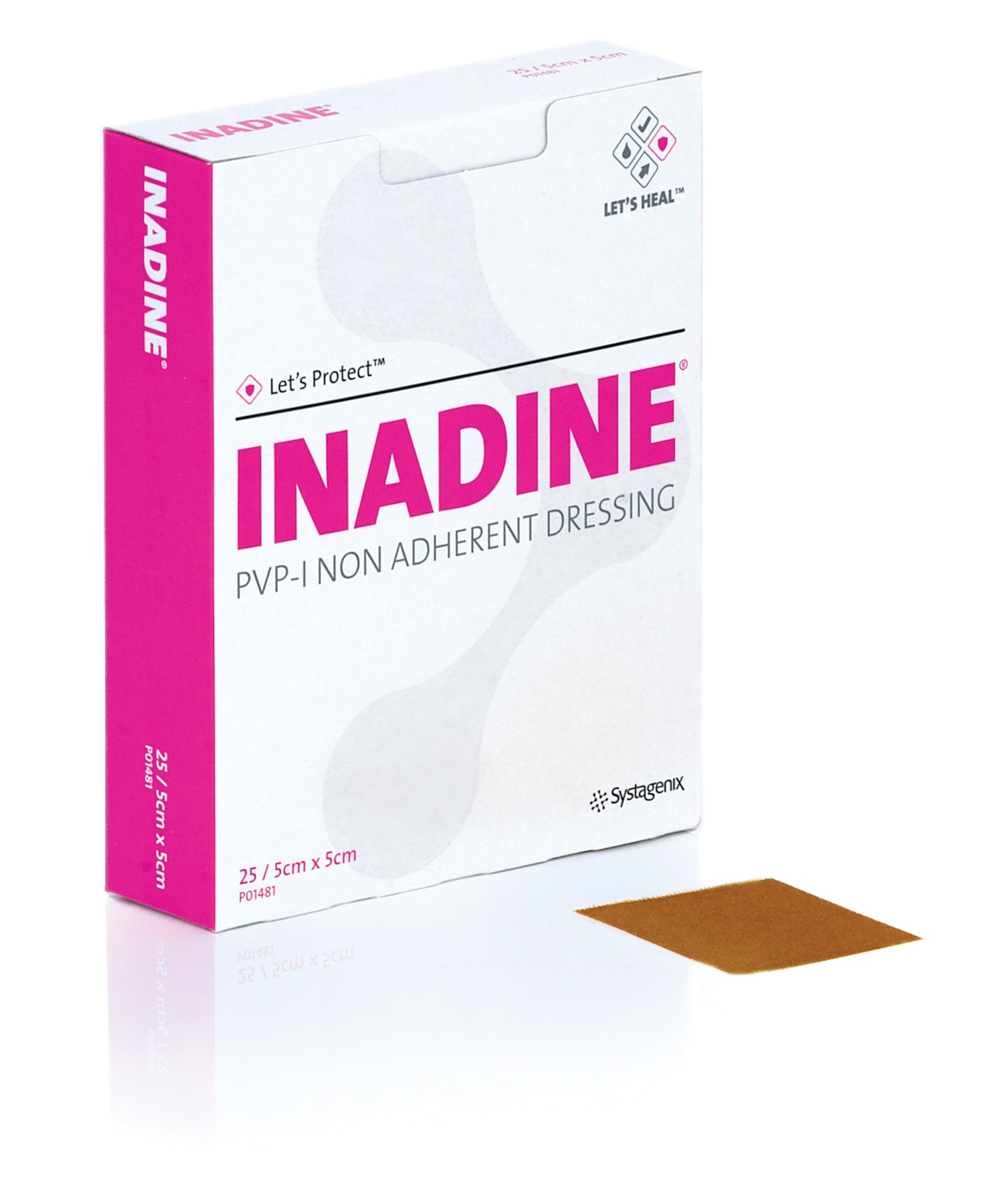Inadine Pvp-I Non Adherent Dressing 5cm X 5cm