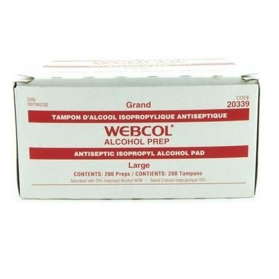 Alcohol Prep Webcol Large 2 Ply