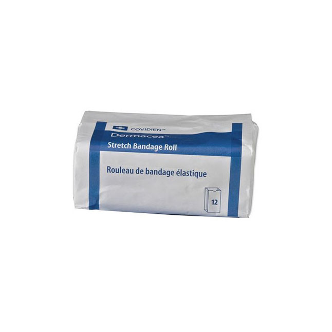 Dermacea Stretch Bandage Roll 4" X 12' Non-Sterile Cotton & Polyester 1-Ply Low-Lint