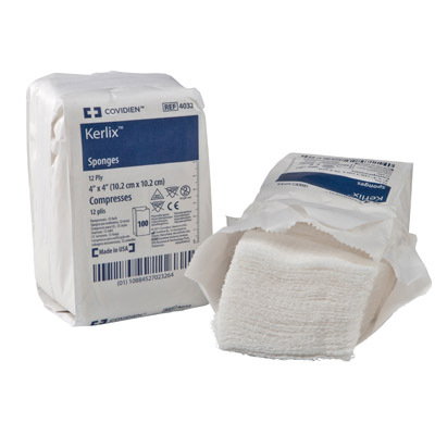 Kerlix Sponge 4 X 4in, Non Sterile, 16ply
