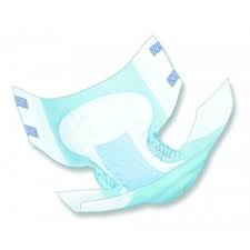 (18ea/Bg) Wings Adult Quilted Briefs, Night-Time Absorbency, Large (45" To 58"), Blue Heavy Item