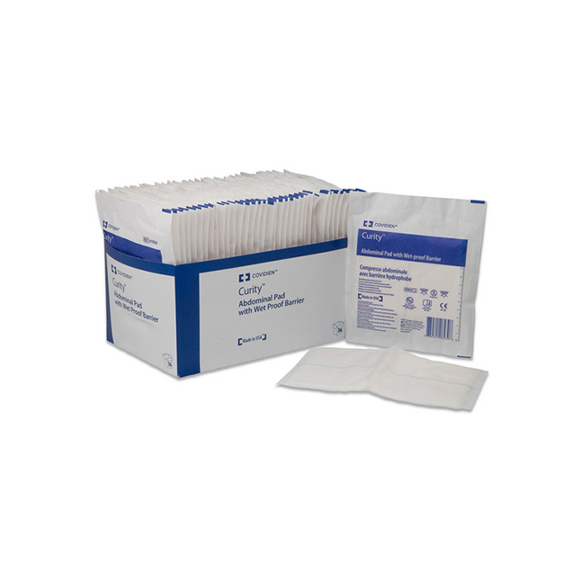 Curity Abdominal Pad,With Wet Proof Barrier 8"X10"