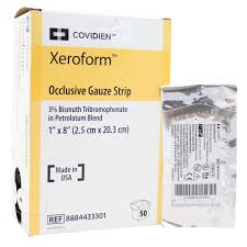 Xeroform Petrolatum Gauze, 1in X 8in, Sterile, Non-Adherent