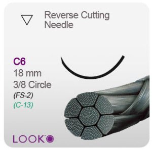 Suture 5-0 Silk Black Braid 18 In With C6 Needle