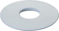 Flexible Flat Mounting Ring, 1in Opening, 3 3/4in Diameter, Green Neoprene Rubber