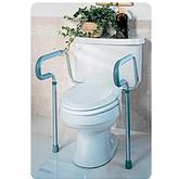 Medline Guardian Toilet Safety Frame, 250lb, Adjustable Handles, Rotating Back. Heavy Item