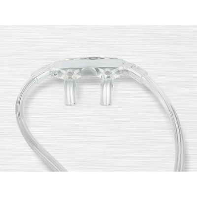 Nasal Cannula Adult Supersoft Curved-Tip W/ 4" Pvc Oxygen Tubing And Universal Connector