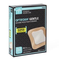 Optifoam Gentle Foam Border 7.5cm X 7.5cm W/ Silicone Adhesive Face & Border & Super Absorbent