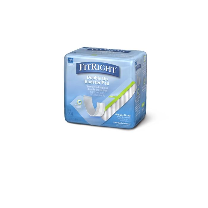Fitright Double Up Thin Incontinence Booster Pads 3.5" X 11.5" (24/Bg)