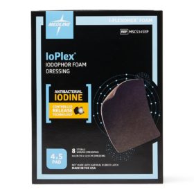 Ioplex Iodophor Antibacterial Iodine Foam Dressing 10cm X 12cm