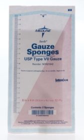 (2'S) Gauze Sponge 8" X 4" 12-Ply Sterile