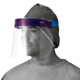 Face Shield Full-Length W/ Elastic Band & Foam Top Clear Latex-Free Disposable