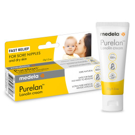 Purelan Lanolin Cream For Sore Nipples & Dry Skin 1.3 Oz