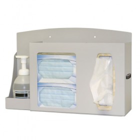 Respiratory Hygiene Station For Masks, Sanitizer And Tissue