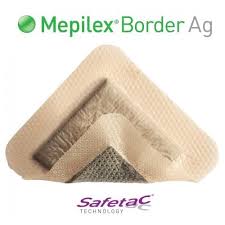 Mepilex Border Ag, Antimicrobial, Absorbent All-In-One Foam Dressing With Safetac Technology, 1