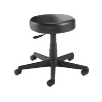 Pneumatic Stool W/Out Back Revolving Adjustable 5-Caster Base (24"W X 16.5-22"H) Glide
