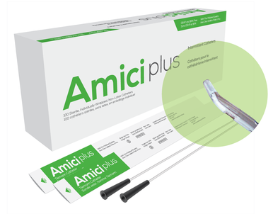 Amici Plus Tiemann Intermittent Catheters, Size 10fr 16in