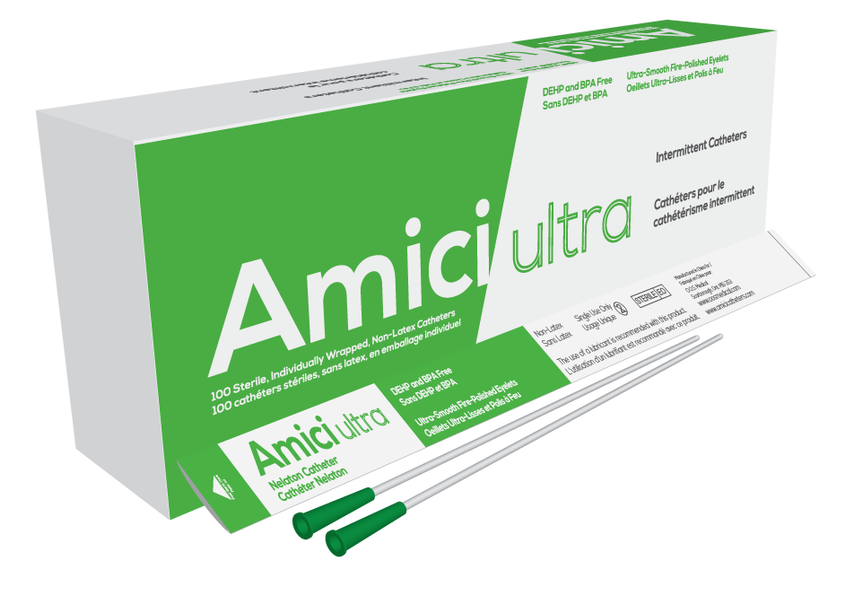 Amici Ultra Male Intermittent Catheters, Size 14fr 16in
