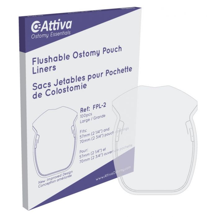 Flushable Pouch Liners, Openings 57mm & Up Size 17cm X 20cm, Large