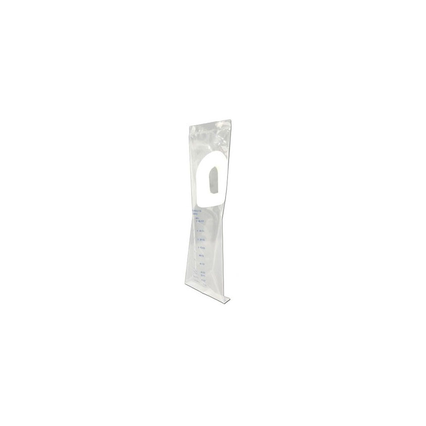 Ur-Assure Urine Collector Pediatric 200ml Clear Non-Sterile Leak-Proof Adhesive Enlarged Foam