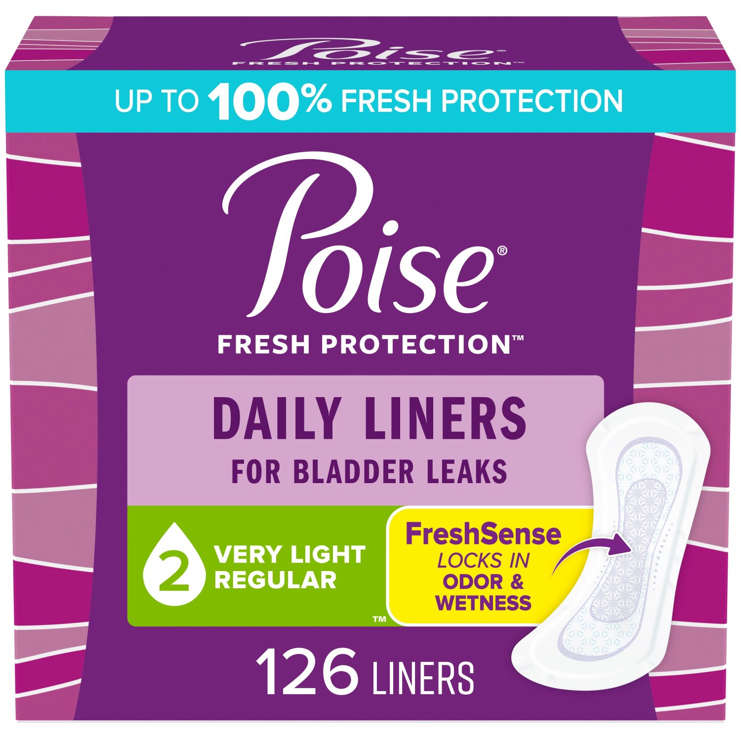Poise Original Very Light Regular Liners Convenience