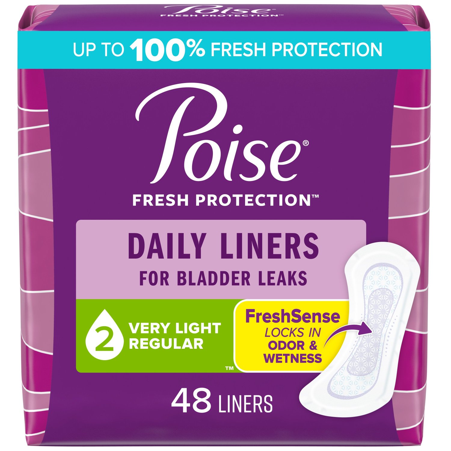 Poise Original Very Light Regular Liners Regular