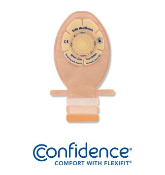 Confidence Comfort Pediatric Transparent 1 Piece Drainiable Pouch W/ Flexifit, Cut To Fit 8-40