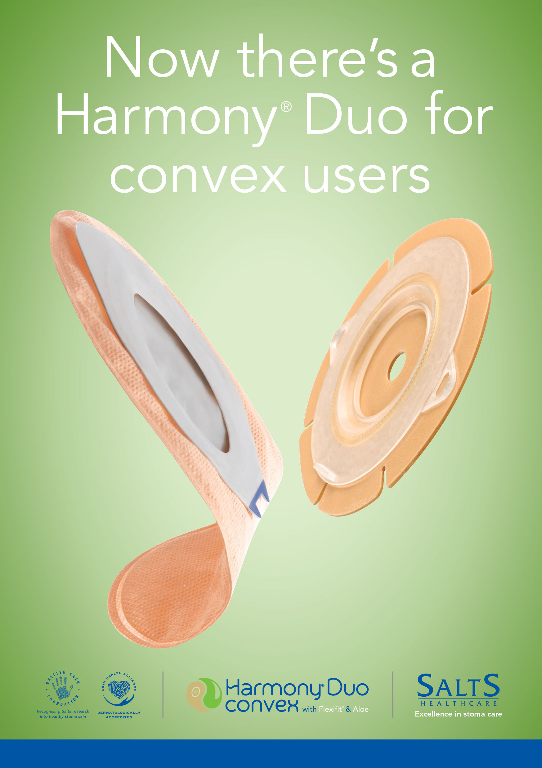 Harmony Duo Convex Flange, Fits Pouches 1350, Precut 25mm