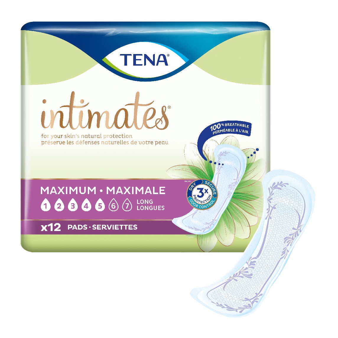 Tena Sensitive Care Maximum Extra Coverage Long Pads (12/Bag)