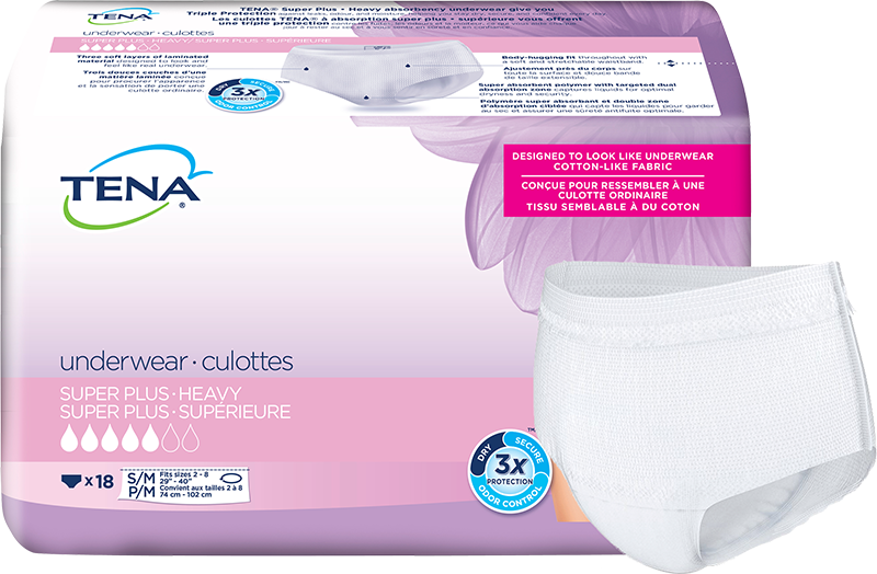 Tena Women Protective Underwear, Small/Medium 29in X 40in