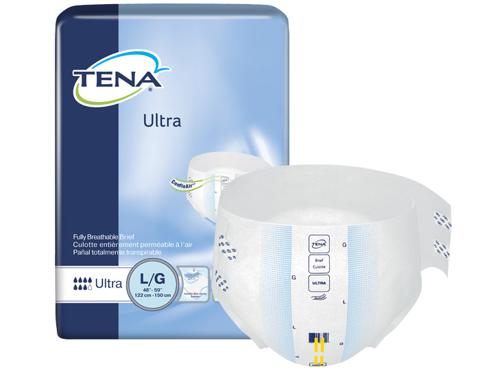 Tena Ultra Brief, Large Size 48in-59in, Blue Heavy Item