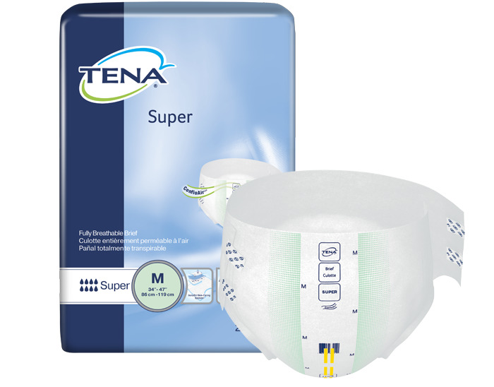 Tena Super Brief, Medium Size 34in-47in, Green Heavy Item