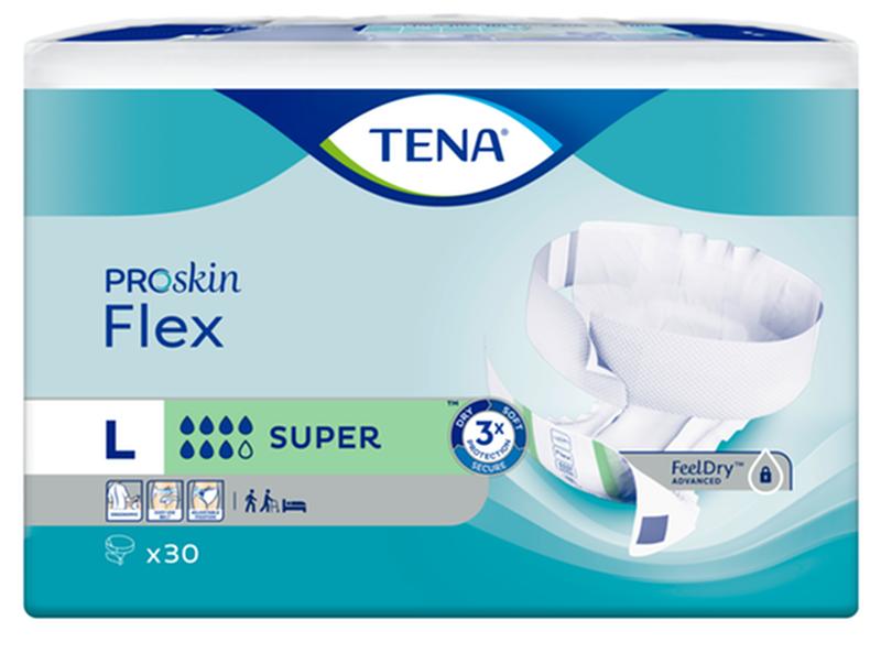 Tena Flex Belted Briefs, Super, Size 16, 33in-50in Heavy Item