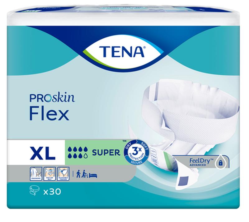 Tena Flex Belted Briefs, Super, Size 20, 41in-61in Heavy Item