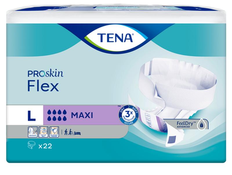 Tena Flex Belted Briefs, Maxi/Overnight, Size 16, 33in-50in Heavy Item
